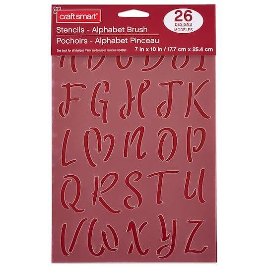 2&#x22; Brush Alphabet Stencils by Craft Smart&#xAE;